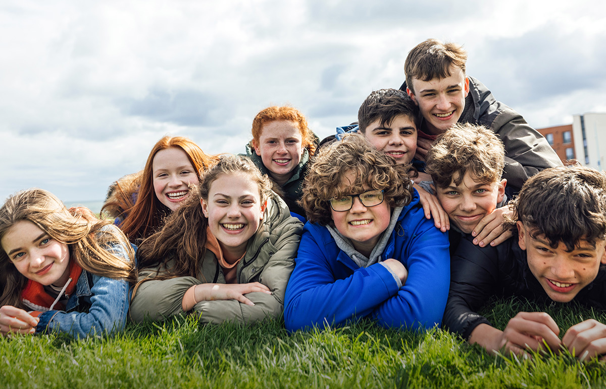 Group of young people outdoors