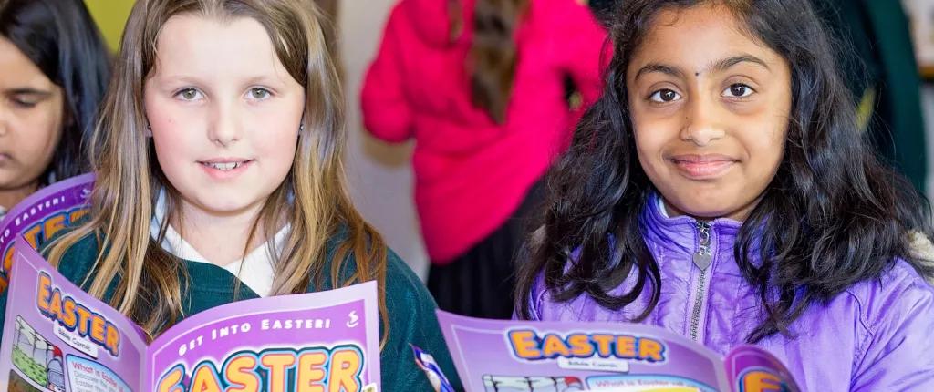 Two pupils reading