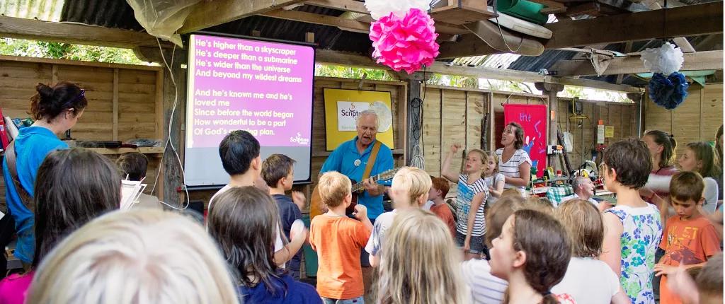 Children singing