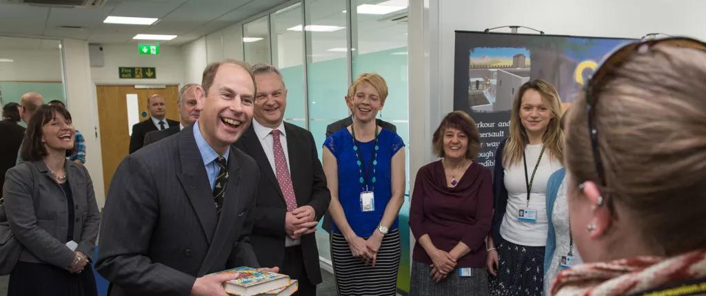 Prince Edward receiving Diary of a Disciple