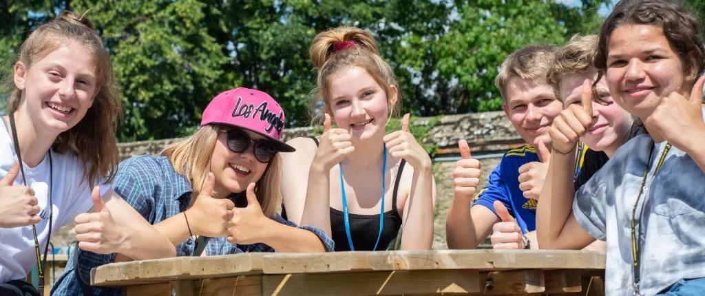 Young people enjoying their SU holiday