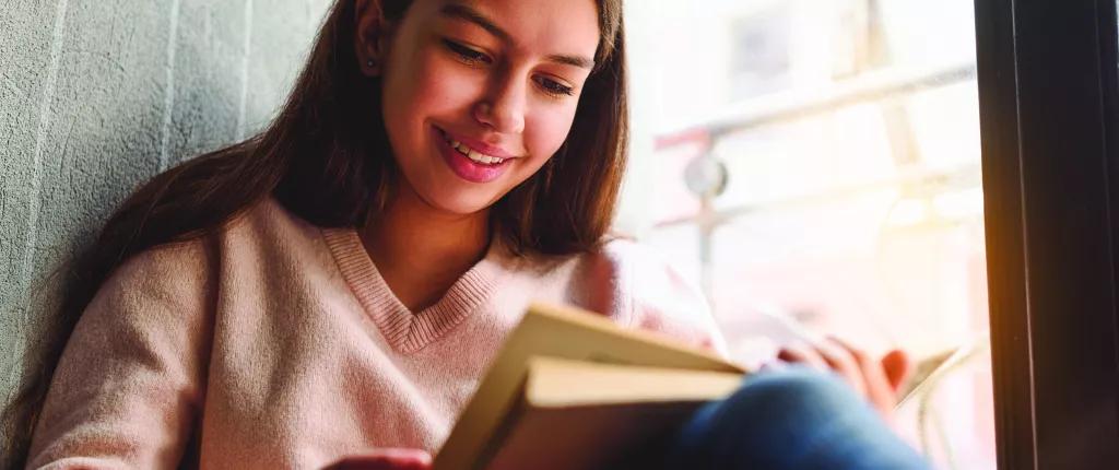 Girl reading a book