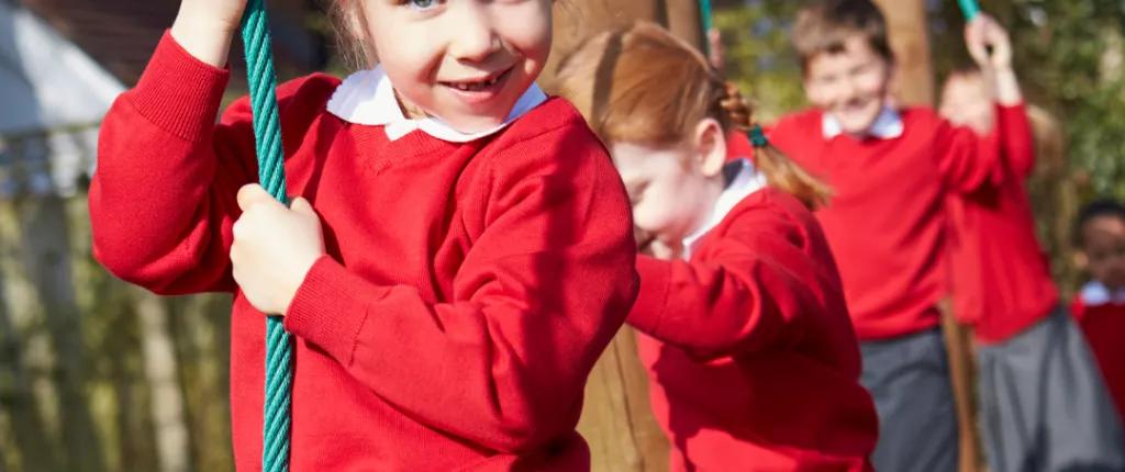 Children in school uniform