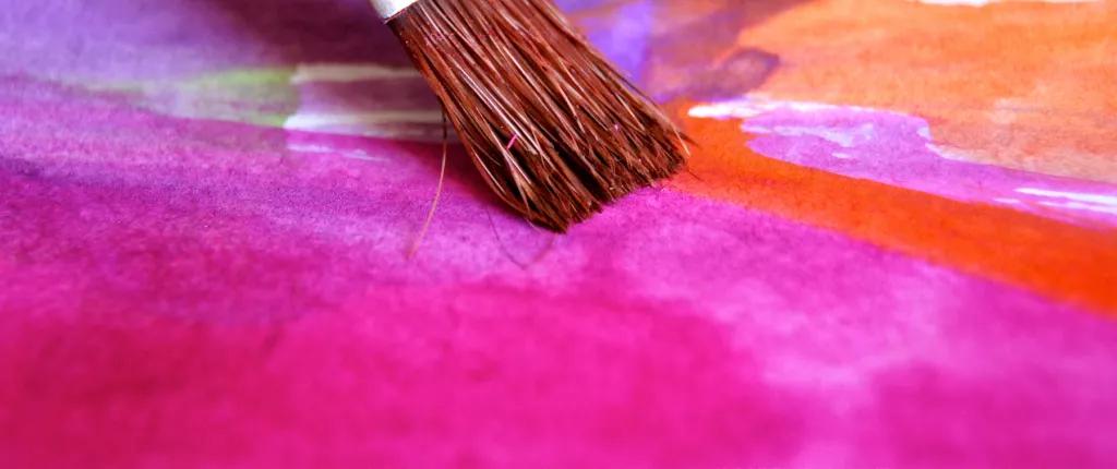 Paintbrush and paint