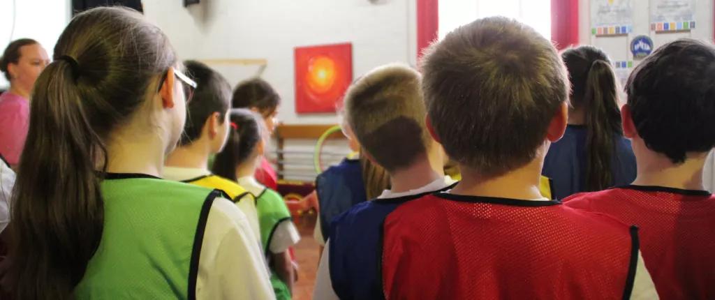 Backs of childrens heads