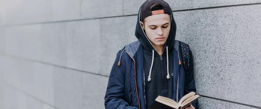 Teenage boy with Bible
