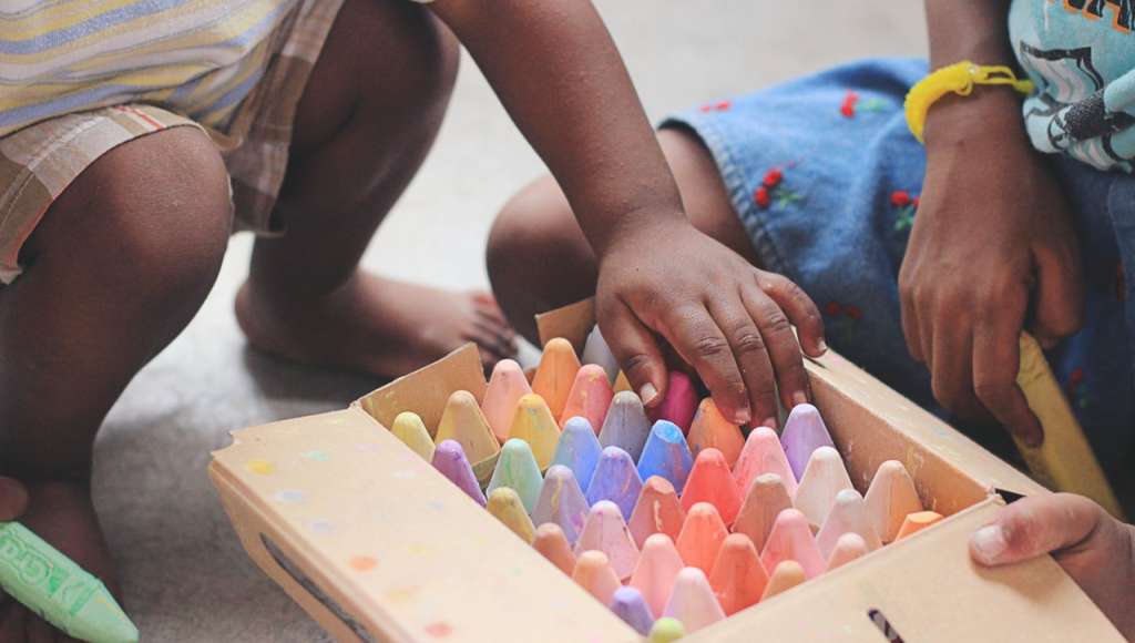 Children with Chalk