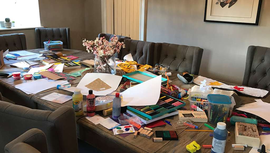 A creative table at the Creative Collective gathering