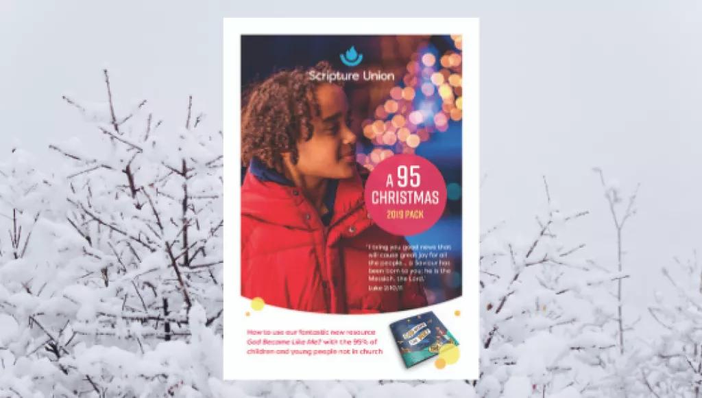 A 95 Christmas cover with snow