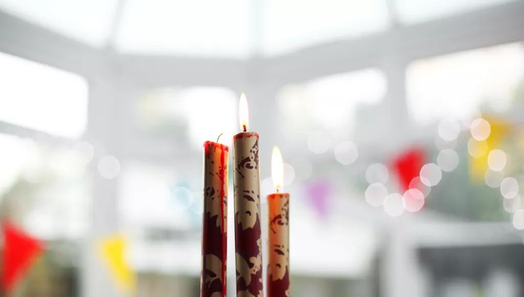 three candles
