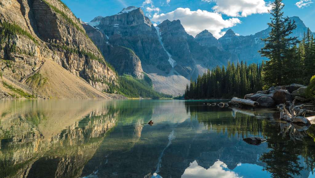 Mountains and lake