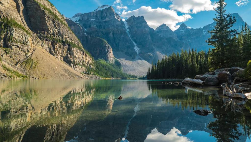 Mountains and lake