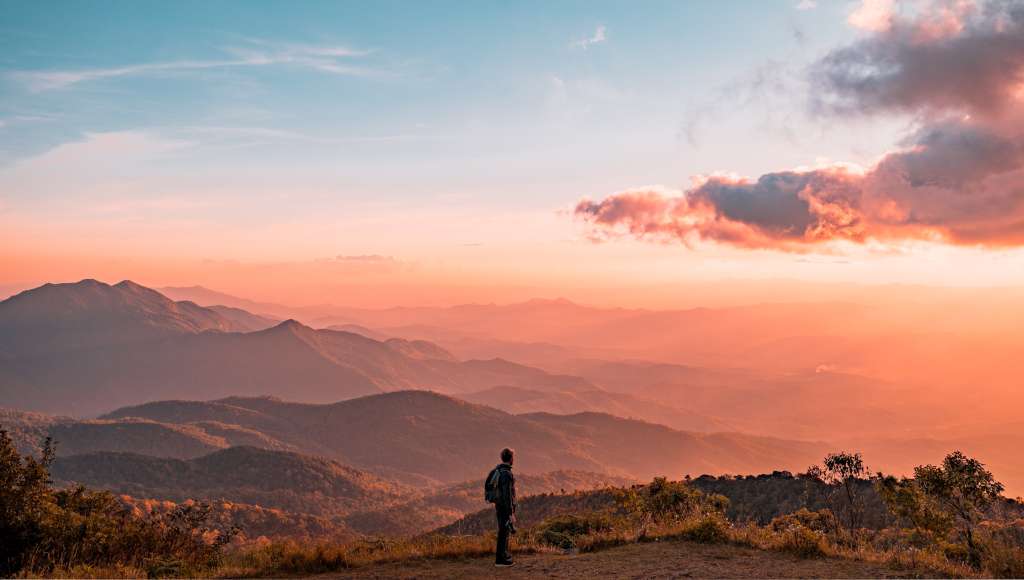 Mountain sunset