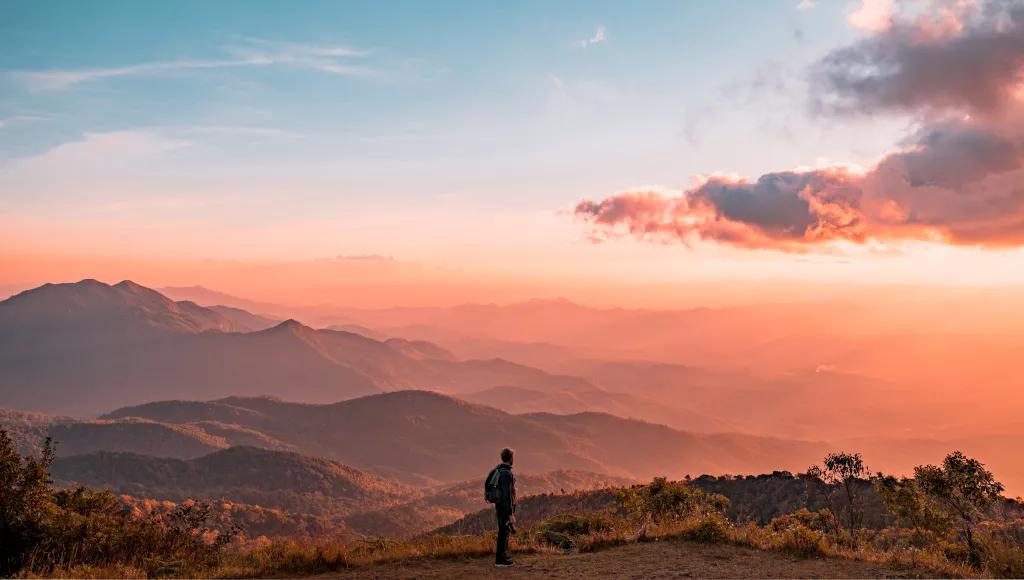Mountain sunset