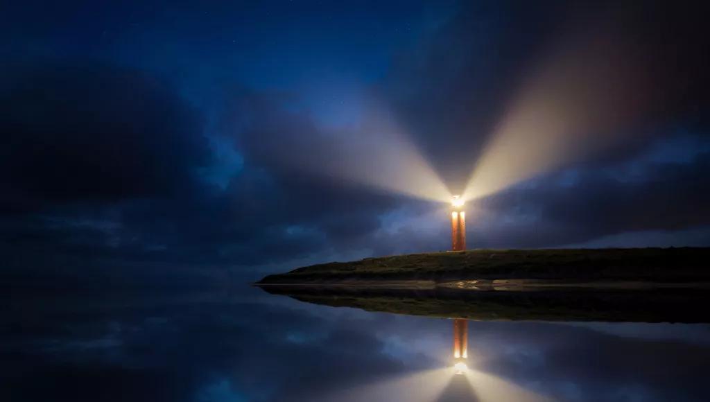 Lighthouse at night