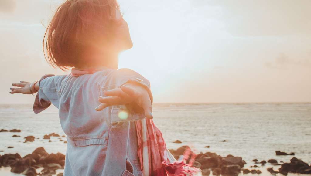 Woman sea breeze