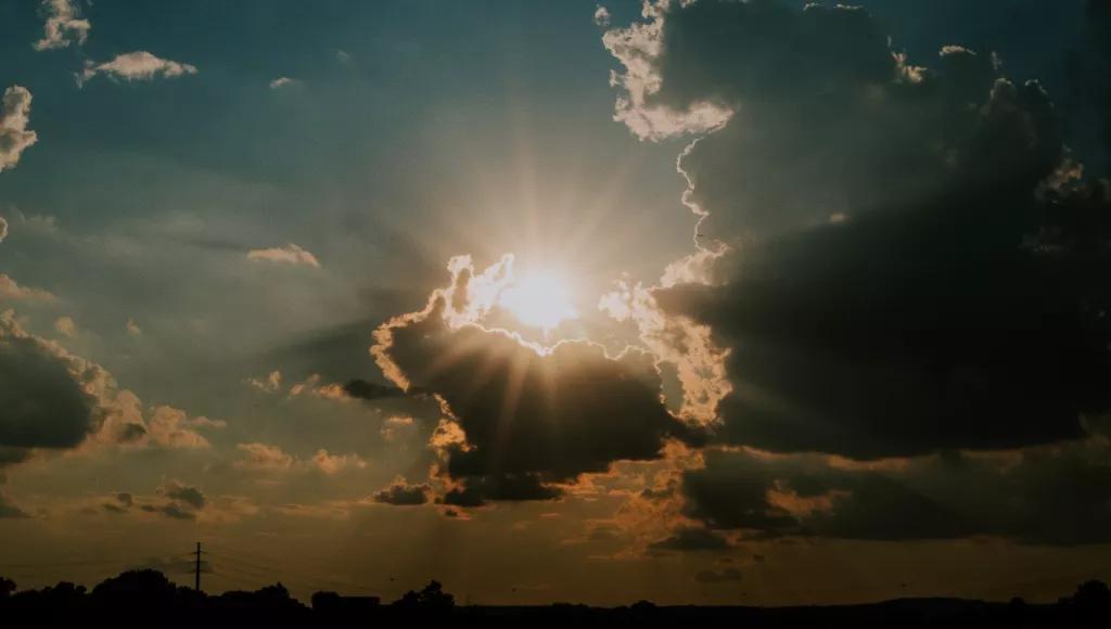 Sun breaking through