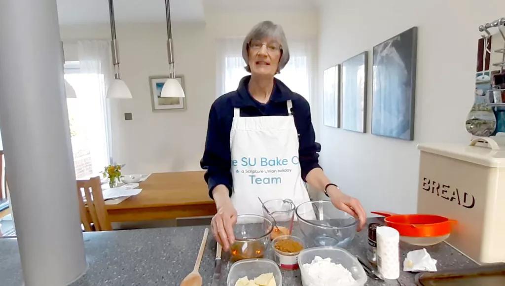 Jo presenting one of the Bake Off sessions