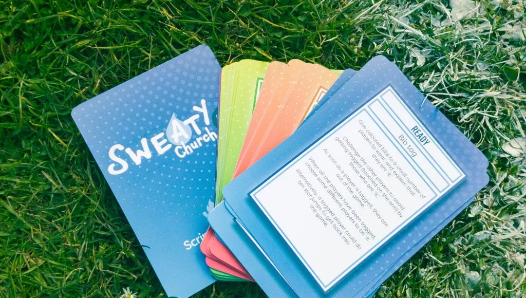Sweaty church card stack