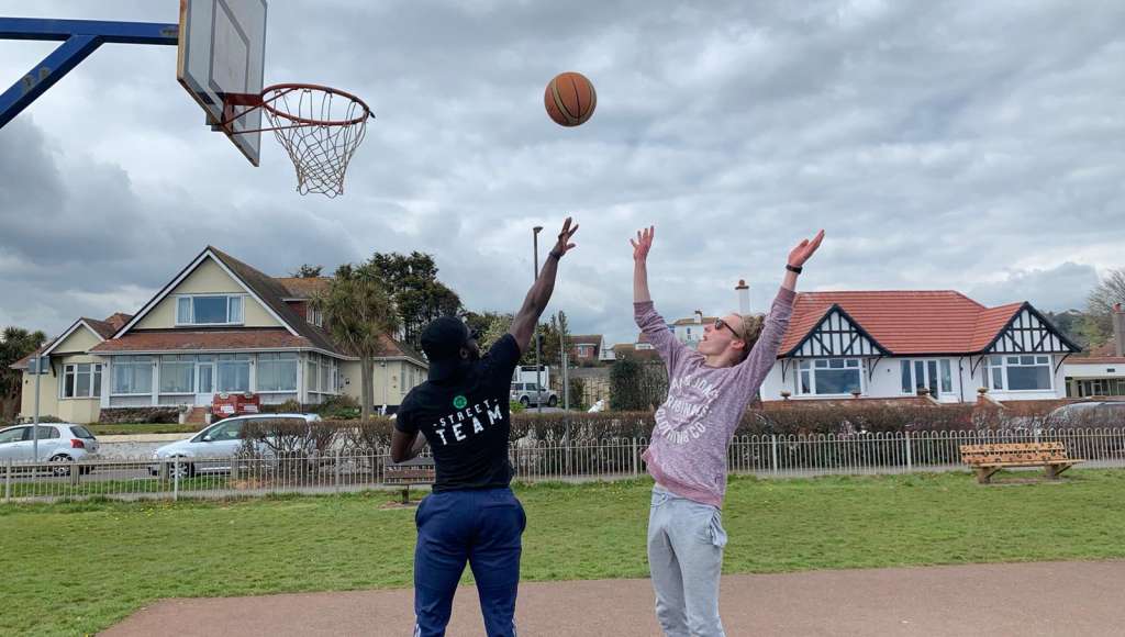 Matt & Ydson playing basketball