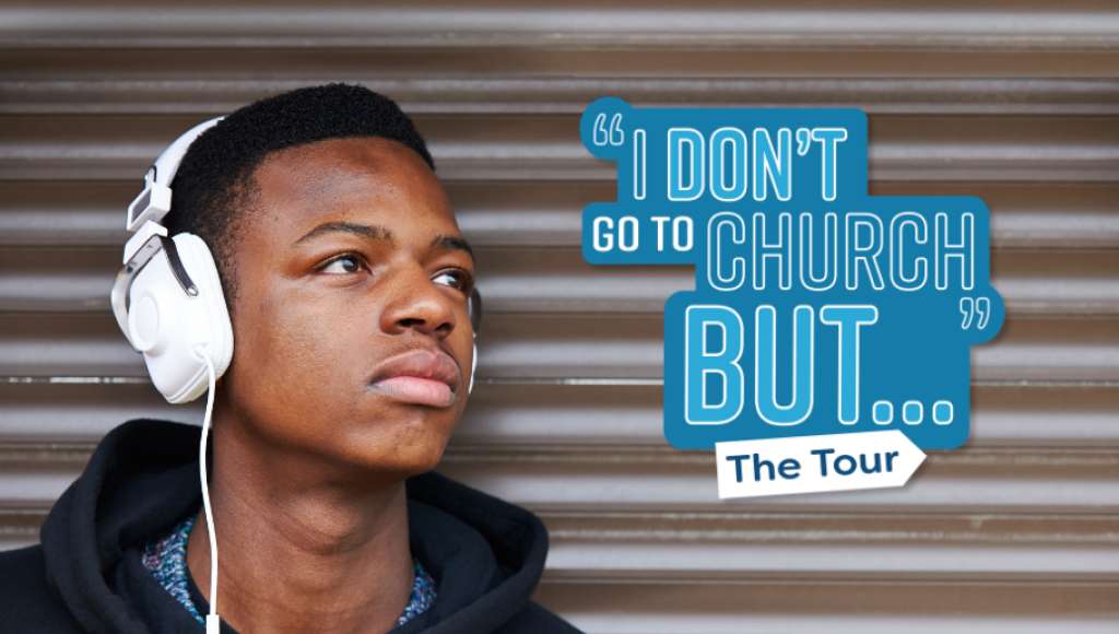 IDGTCB Tour logo plus boy with headphones