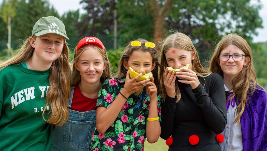 group of teenage girls