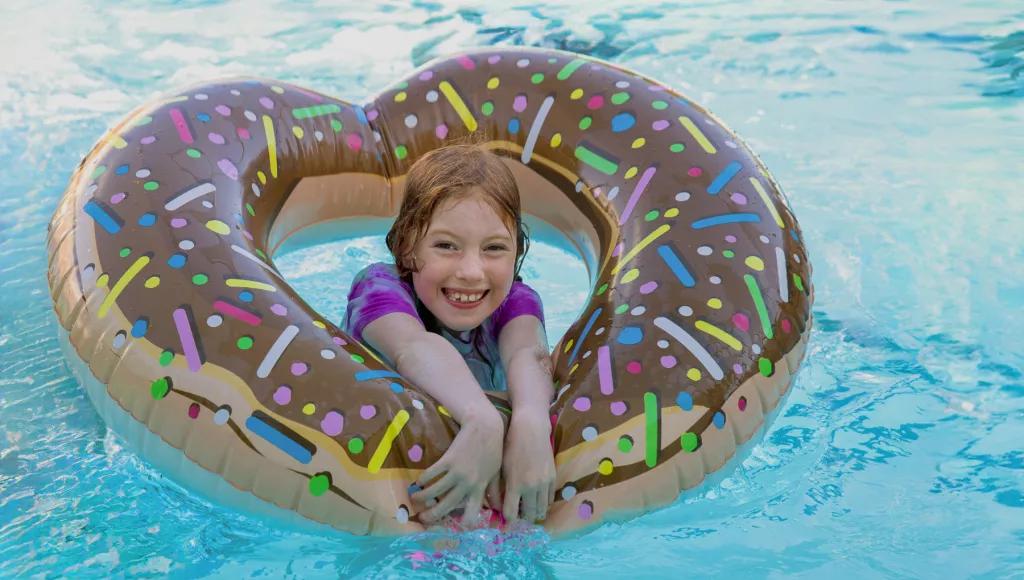Girl swimming