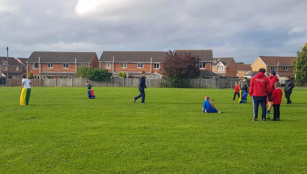 children playing sport in Durham
