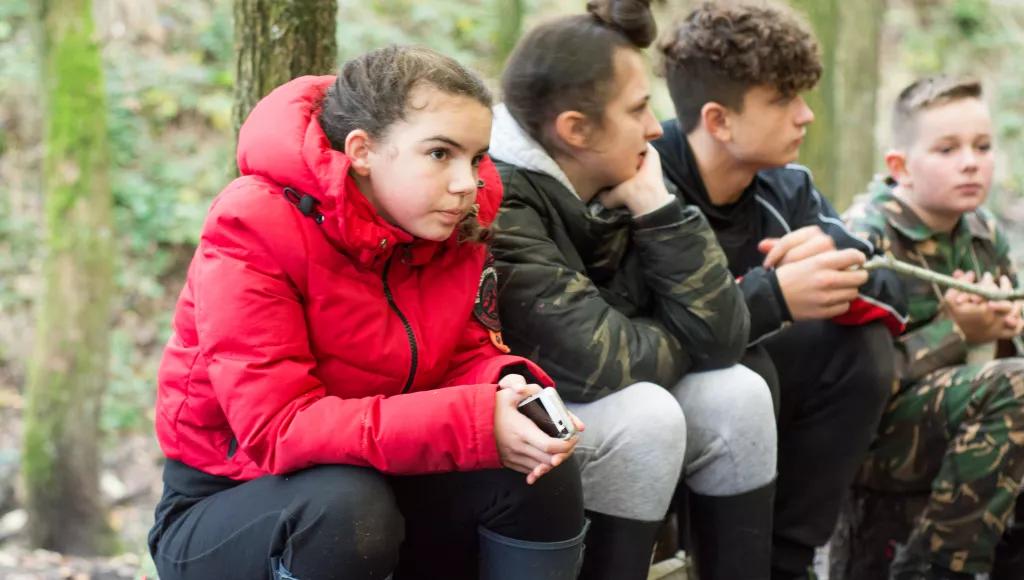 Group of young people on Rooted retreat