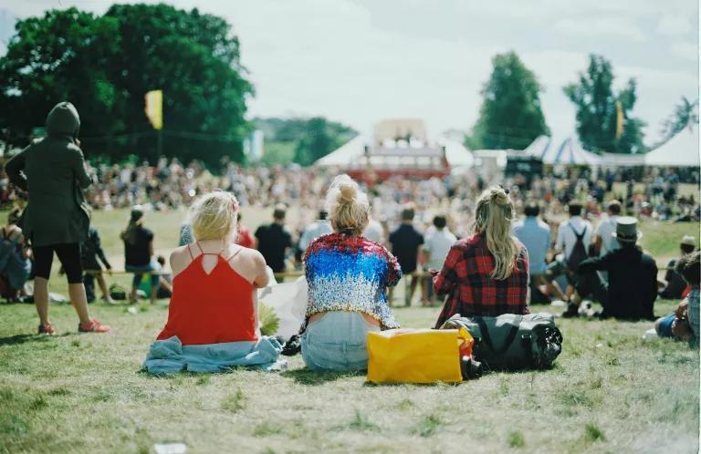 Youth festival in a field