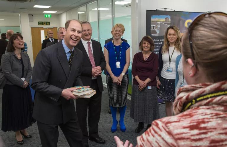 Prince Edward receiving Diary of a Disciple