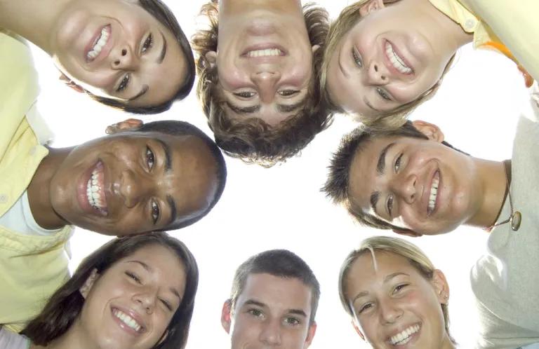 Young people in a group