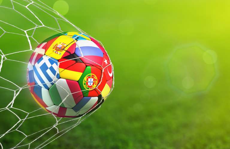 Football in net