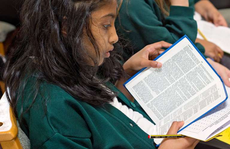 Girl in school