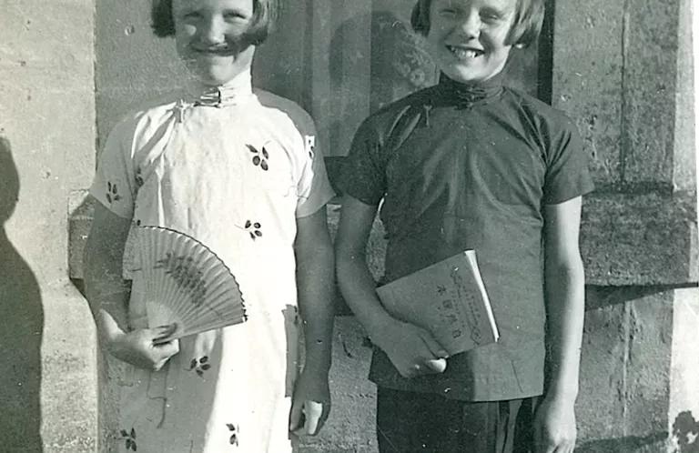 Brenda as a child with her sister