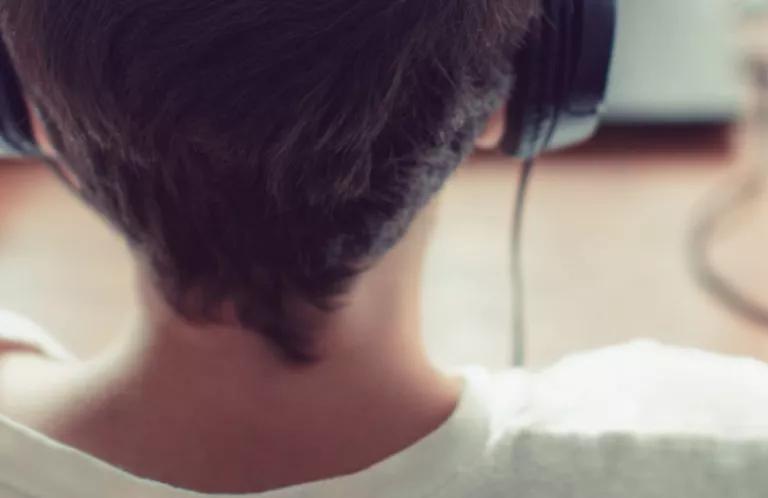 Boy on computer