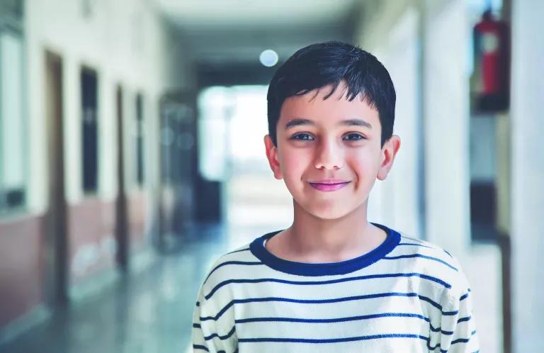 Boy in a building