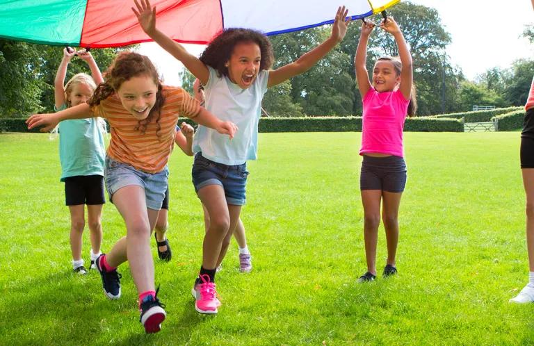 Holiday club parachute game