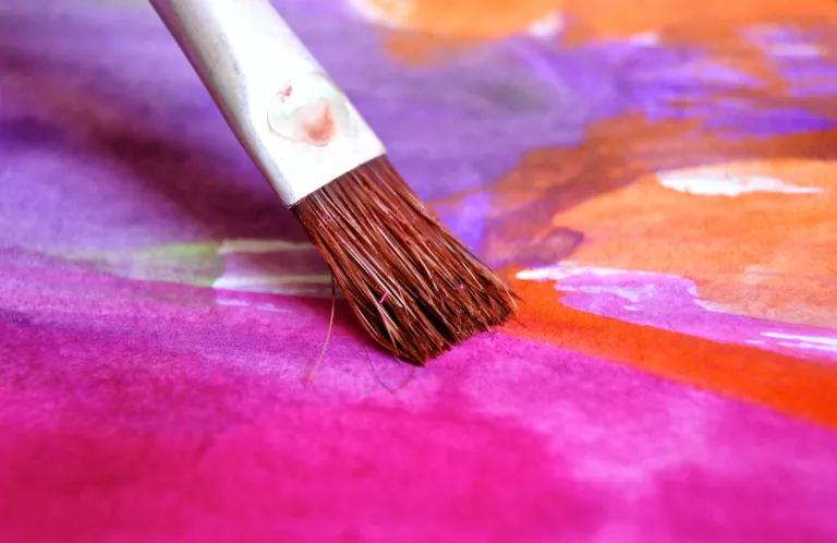 Paintbrush and paint
