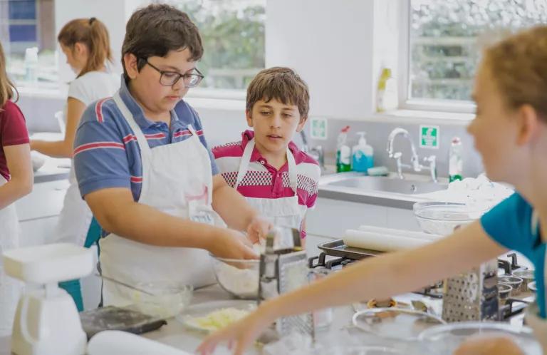 Boys baking on SU Holiday Bake Off