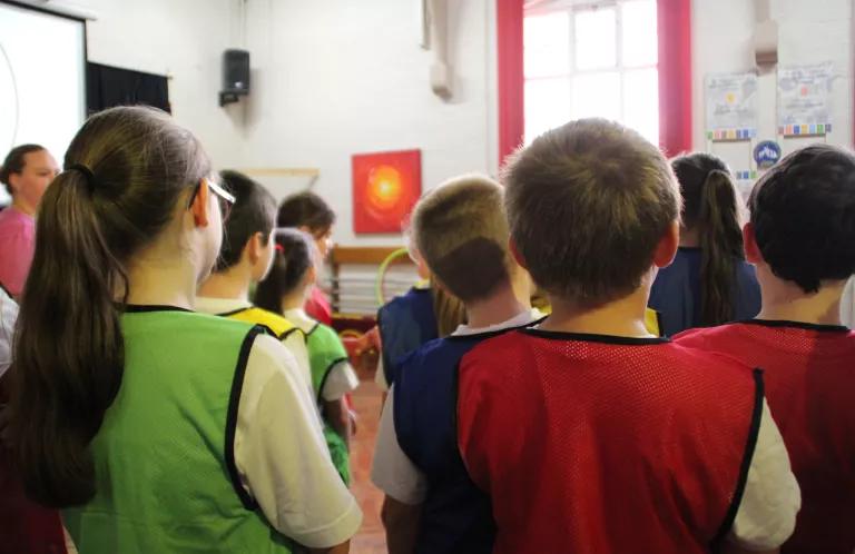 Backs of childrens heads