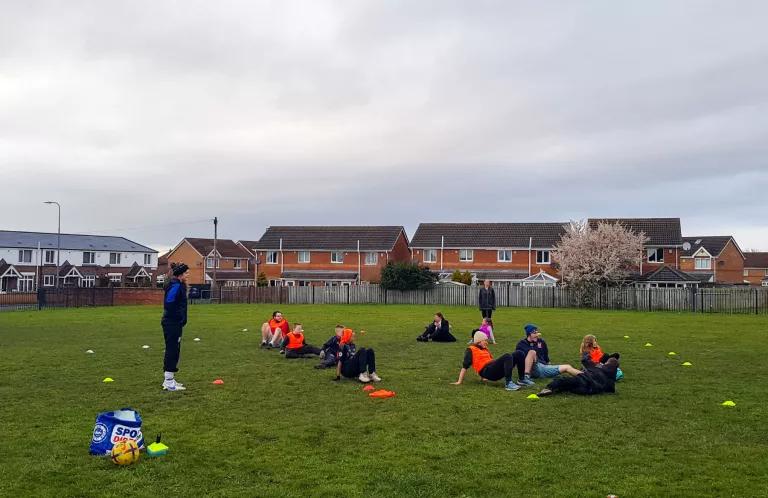 Children playing sport in Durham