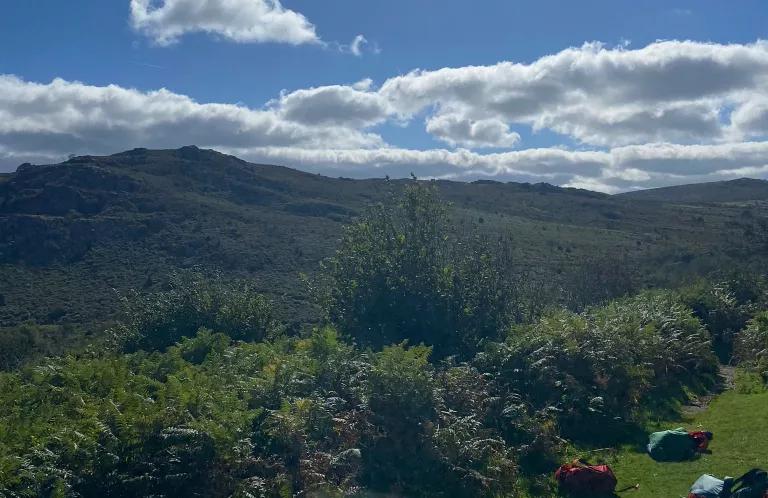 View over dartmoor in the sunshine