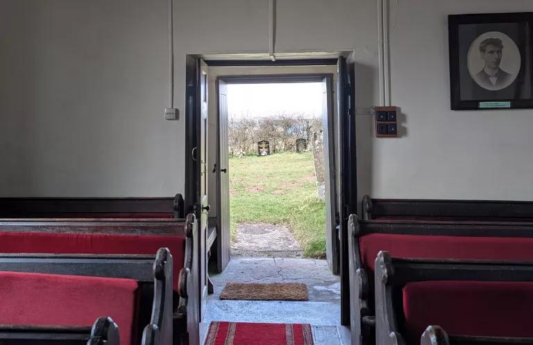 View from the chapel door