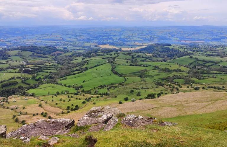 Looking down at Pen yr Heol from the Black Mountains