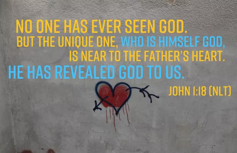 No one has ever seen God. But the unique One, who is himself God, is near to the Father’s heart. He has revealed God to us.