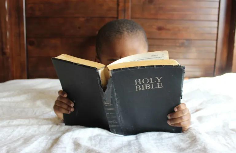 Child reading the Bible