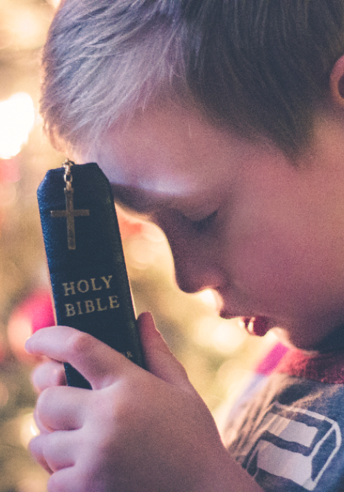 Boy Bible Praying
