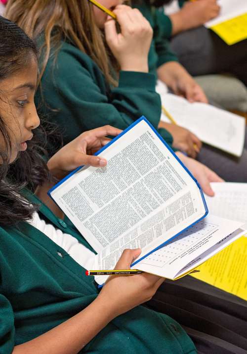 Girl reading bible Girl reading bible