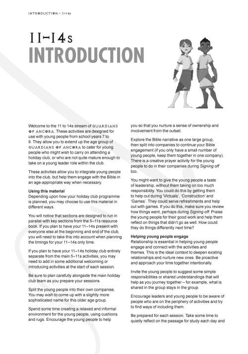 Guardians of Ancora for 11 to 14s: introduction